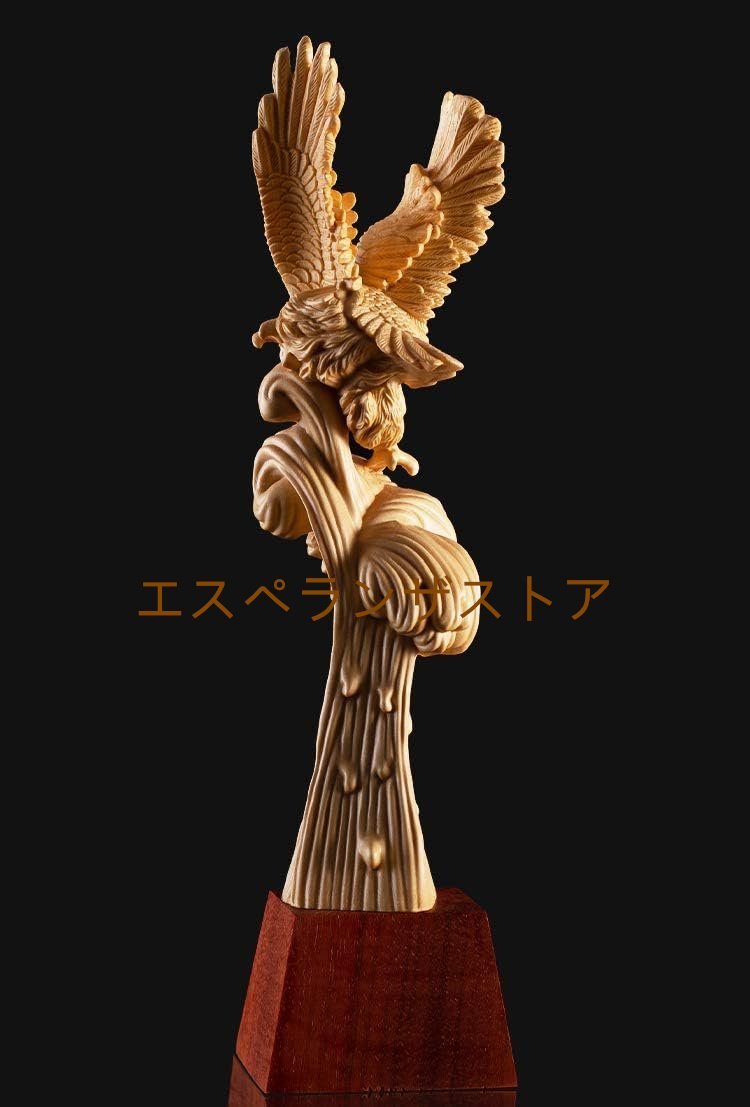 [エスペランザストア]イーグル彫刻像、イーグルモデル木彫り手芸動物鳥ホームデスククリエイティブコレクションデコレーションギフト_画像1