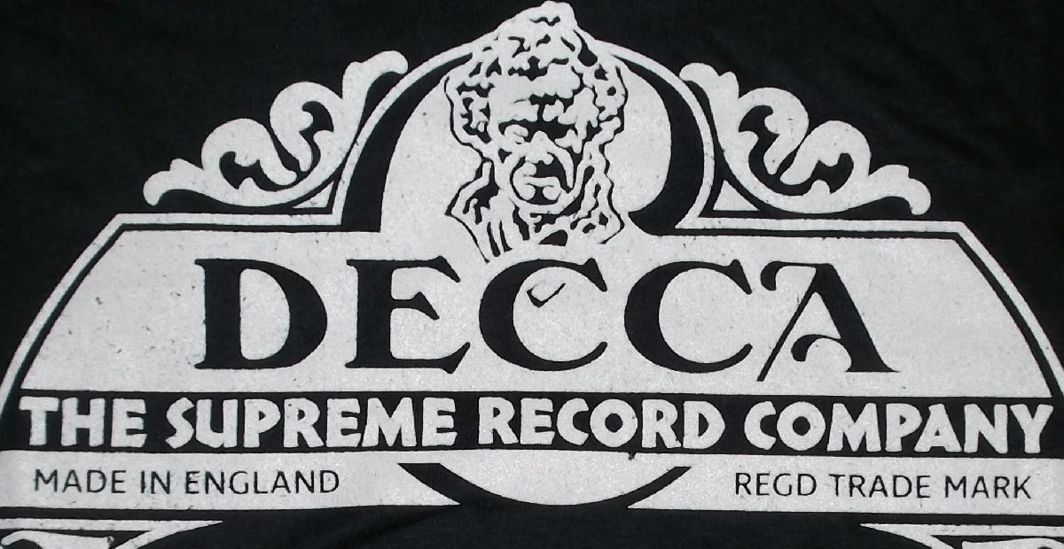 ★デッカ レコード Tシャツ DECCA Records - L 正規品 london emi rolling stones moody blues_画像3