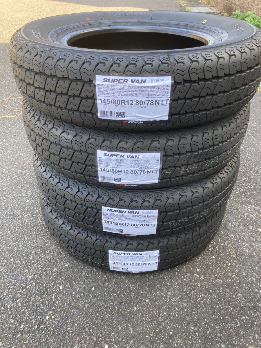 145/80R12 80/78 ヨコハマY356 新品4本 145R12 6P 軽トラック 軽バン｜Yahoo!フリマ（旧PayPayフリマ）