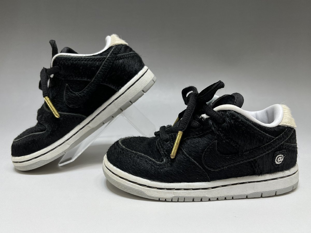 限定コラボ！美品 NIKE×メディコムトイ SB DUNK LOW PRO QS ベアブリック キッズ スニーカー DC1629-001 US8C JP14.0cm ブラック ベビー H_画像3