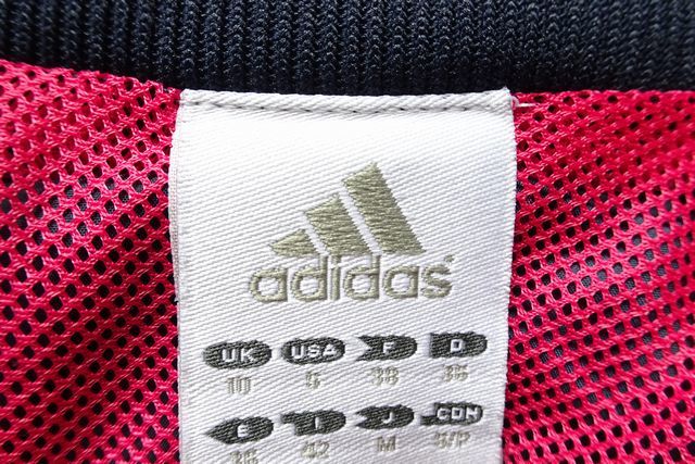 adidas/アディダス/ジャンパー/ナイロン系ポリエステル/裏地メッシュ/前ジップアップ/ピンクライン/紺/ネイビー/Mサイズ(11/13R5)_画像3