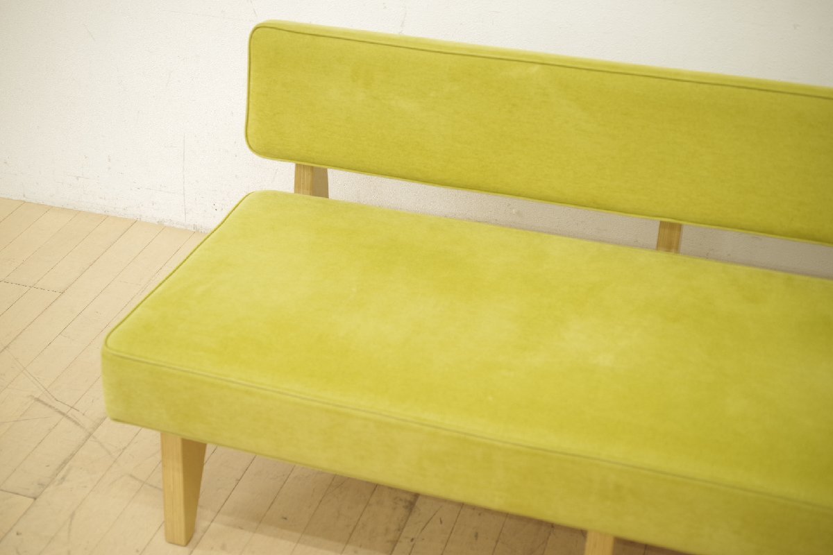  выставленный товар IDEEite- solid bench 2 местный . ткань фисташка зеленый длина стул стул диван living Cafe .. новый товар 18 десять тысяч 