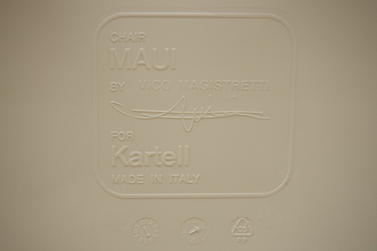 展示品 Kartell カルテル MAUI マウイチェア ホワイト 2脚セット ミーティング 会議椅子 スタッキング イタリア製 デザイナーズチェア_画像9