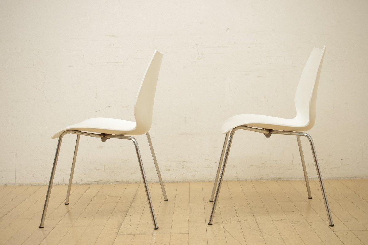 展示品 Kartell カルテル MAUI マウイチェア ホワイト 2脚セット ミーティング 会議椅子 スタッキング イタリア製 デザイナーズチェア_画像3