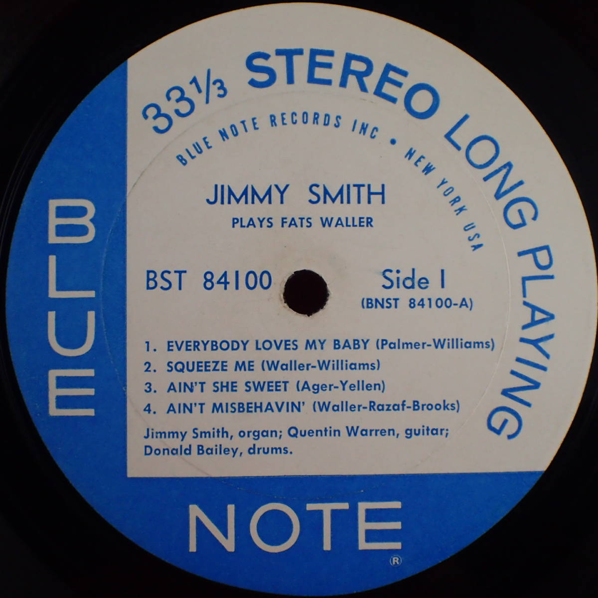 1円開始★神洗浄【超メガレア★重量盤199g★USオリジナル★BLUE NOTE★NEW YORK★耳★VAN刻印】★JIMMY SMITH/PLAYS FATS WALLER★最高音質_画像4