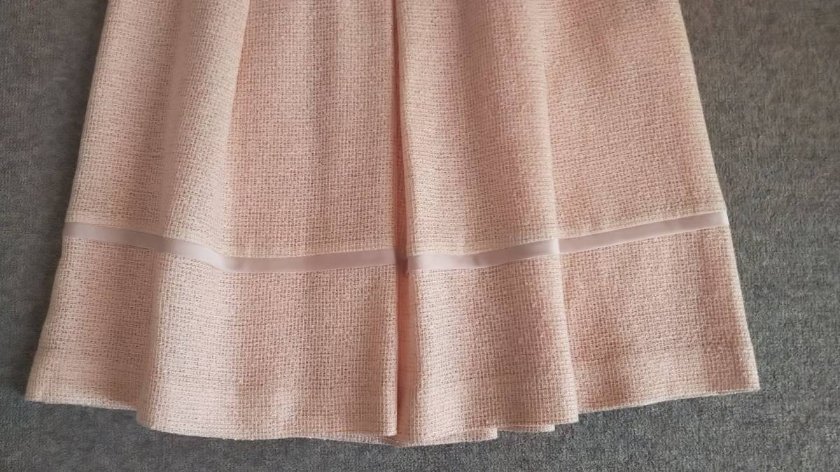  новый товар TO BE CHIC задний резина кромка лента имеется ka Mira твид юбка 40 розовый 40700 иен 
