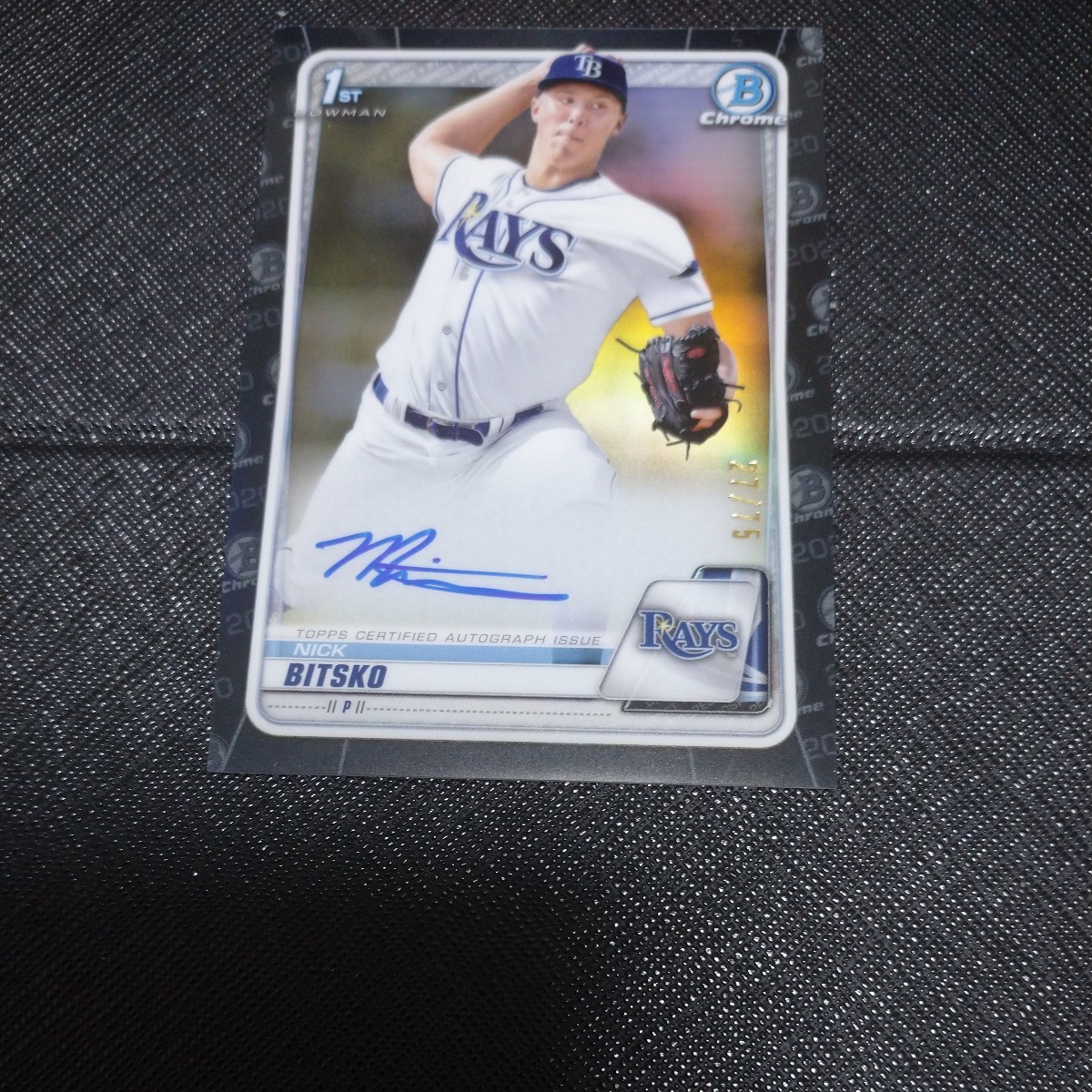  2020 TOPPS Bowman Chrome Nick Bitsko Auto 1st /75の画像3