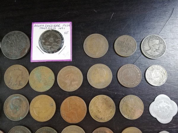 TNT16　各国の古銭　硬貨　コイン　おまとめ　イギリス大型コイン　ONE PENNY　香港一仙　など_画像9