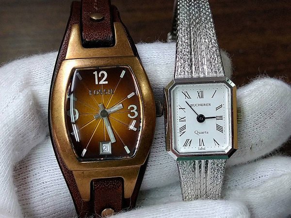 KNS29　ジャンク品　時計　腕時計　置時計　部品取りに　おまとめ　SEIKOセイコー　フォッシル　など_画像4