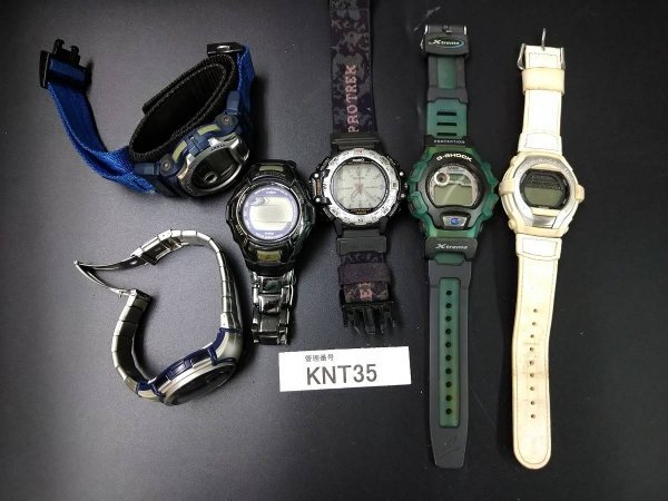KNT35　ジャンク品　腕時計　部品取り　おまとめ6点　CASIOカシオ　G-SHOCK　など_画像1