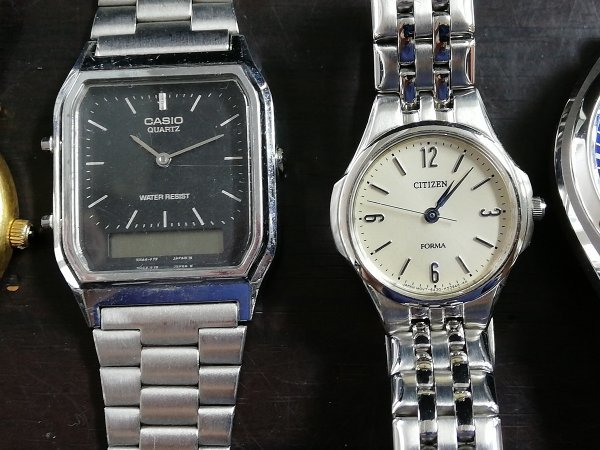 TNFO21　腕時計　部品取り　ジャンク品　おまとめ6点　LONGINES　CASIOカシオ　CITIZENシチズン　など_画像2