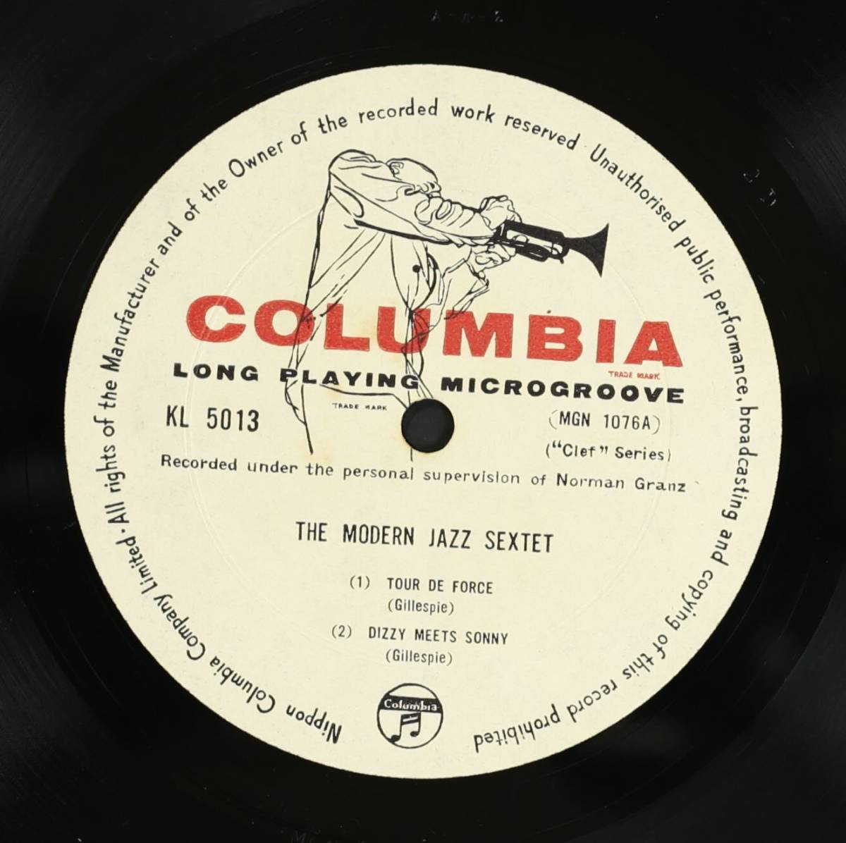【国内最初期盤LP】モダン・ジャズ・セクステット/S.T(並品,ペラ,FLAT,UKメタル,Modern Jazz Sextet,Dizzy Gillespie,Clef)の画像3