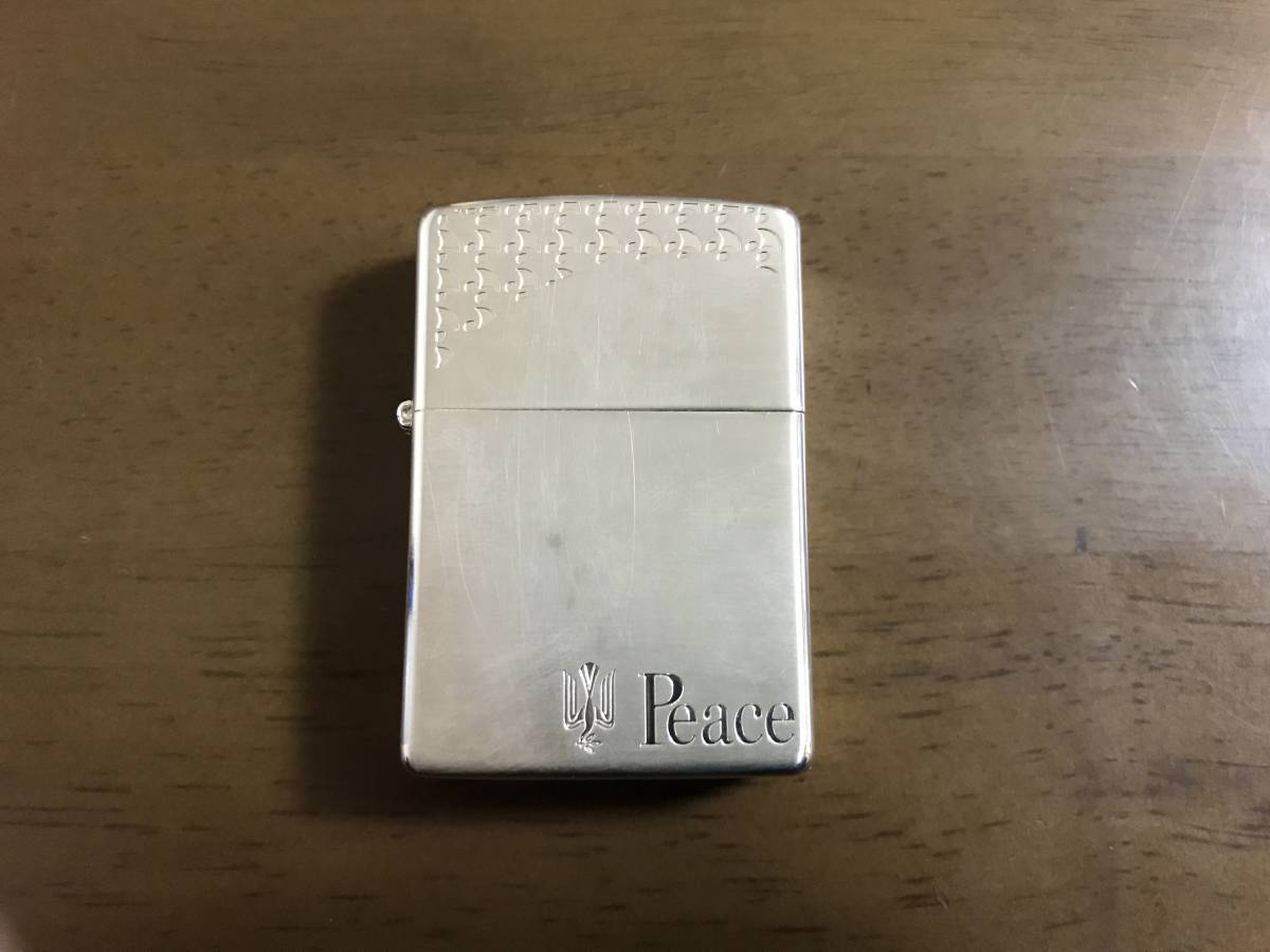 未使用Zippo/ジッポーオイルライター　Peace/ピース　JT木箱入り_画像1