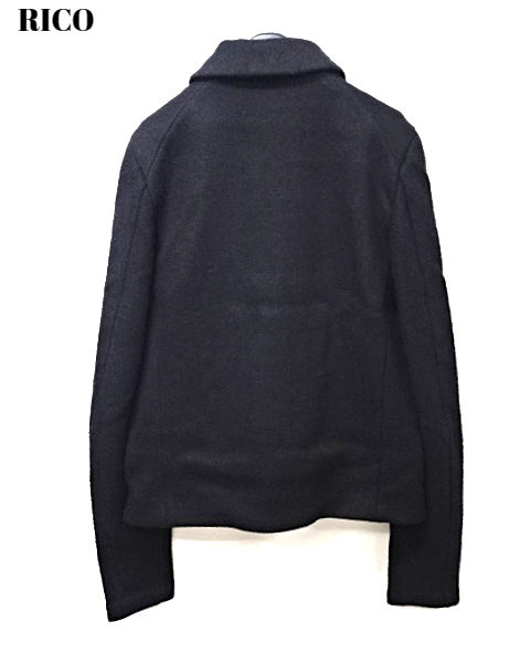 M【RICO WOOL Zip JACKET 06-10C-4019 Black リコ ウール ジップ ジャケット ブラック】_画像3