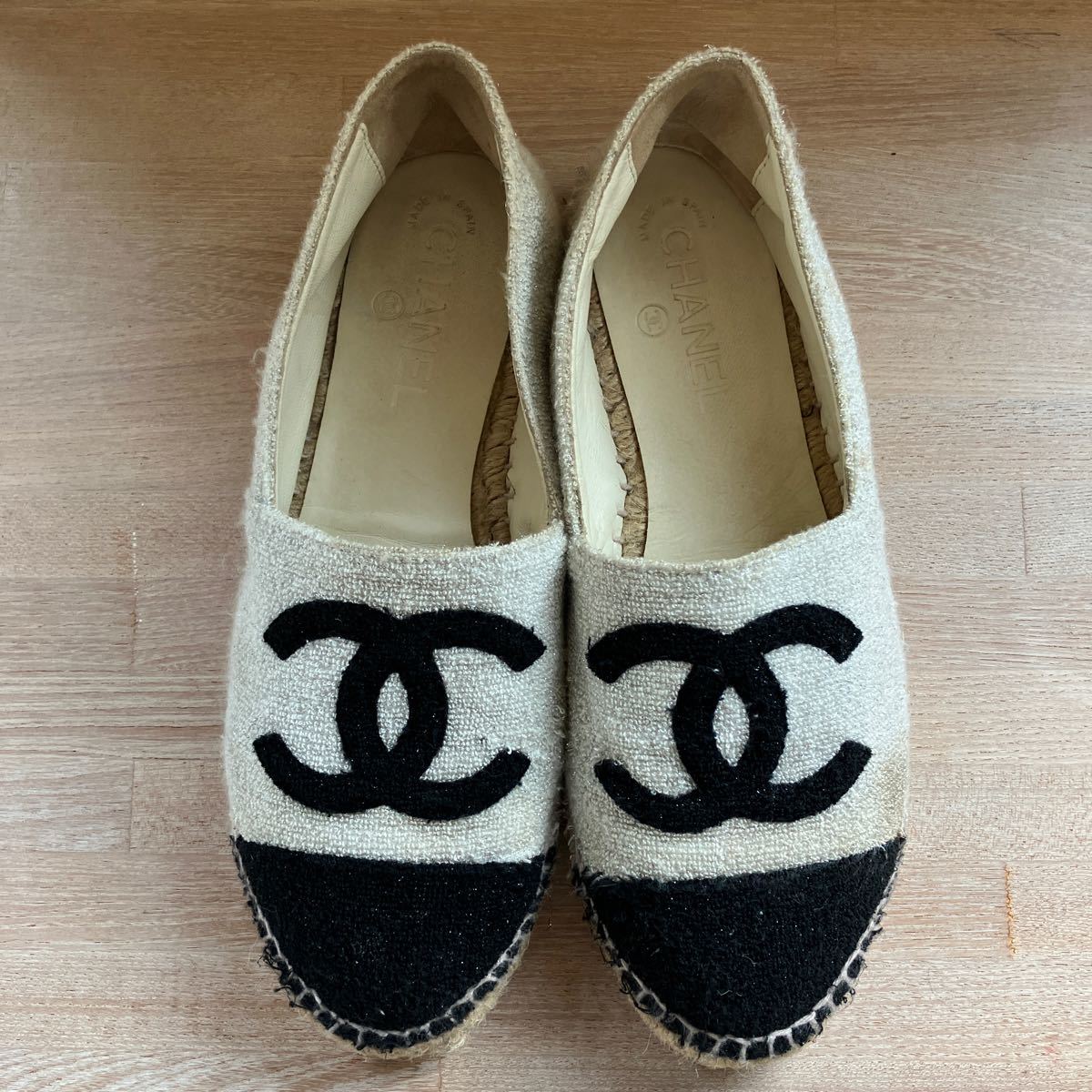 CHANEL シャネル スリッポン エスパドリーユ サイズ39 レディース シューズ　靴_画像1