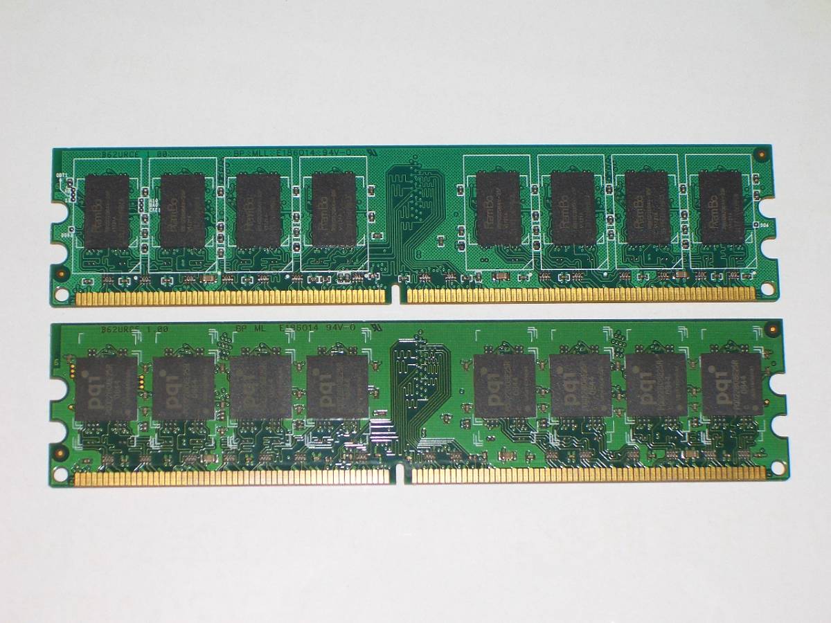 ◆メジャーチップ PC2-6400 (DDR2-800) 4GB (2GB×2枚) 完動品 即決！★送料120円！_画像3