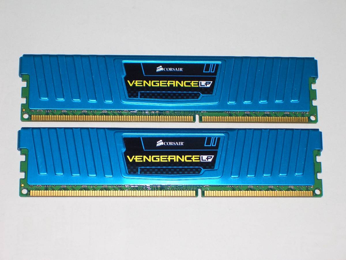 ◆ヒートスプレッダー搭載 CORSAIR製 PC3-12800 (DDR3-1600) 8GB（4GB×2枚組）完動品 即決！★送料140円！_画像1