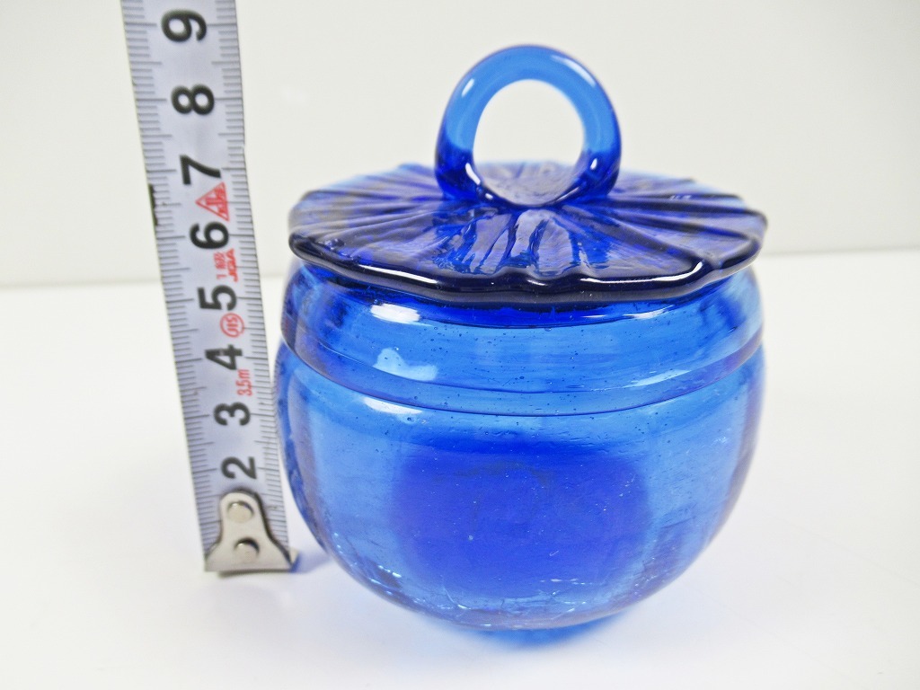 ◆[A13]泡たるグラス＆キャニスター　まとめ売り　気泡ガラス　キャンディポット　ふた付容器　小物入れ　_画像6