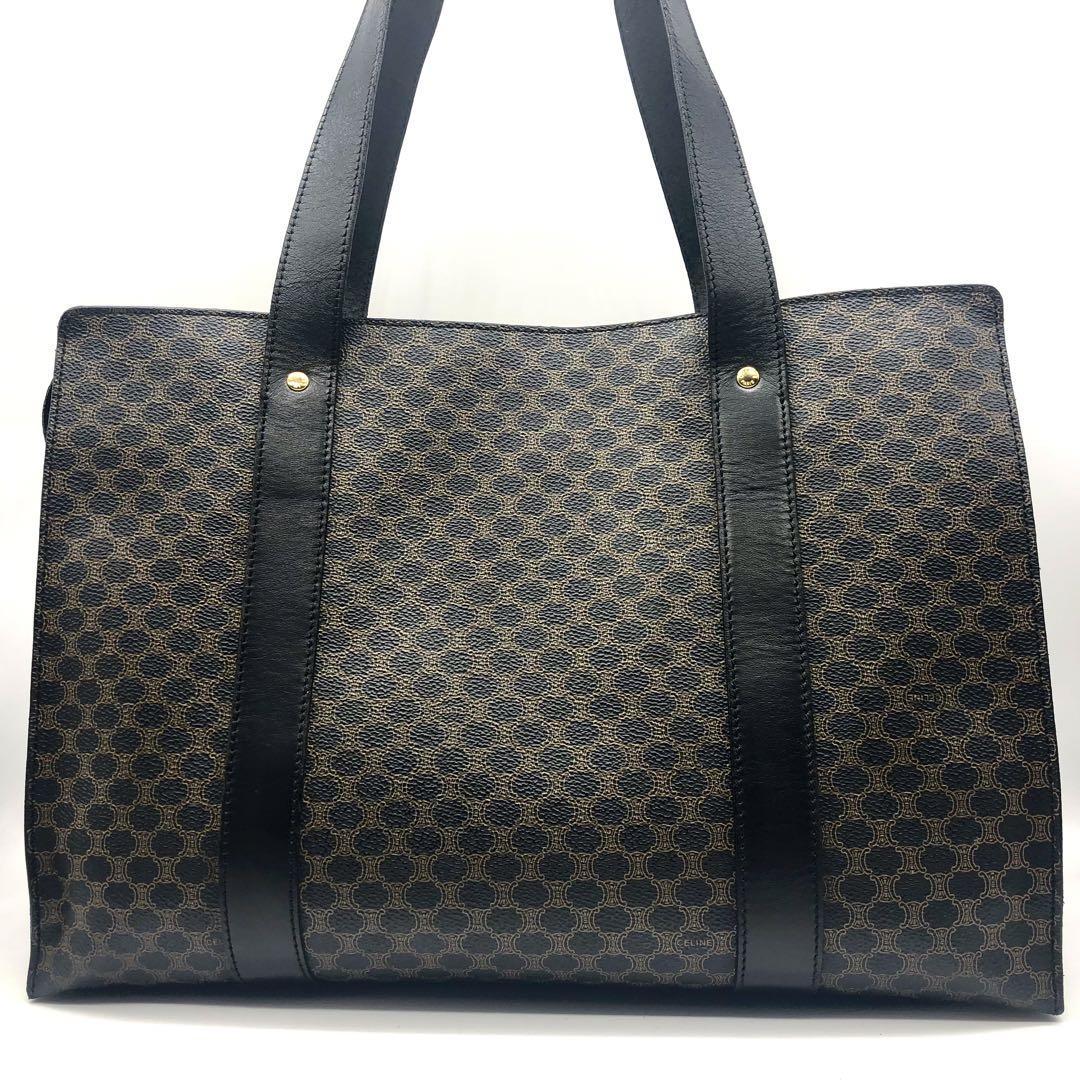 美品】CELINE セリーヌ トートバッグ ビジネスバッグ ブラックマカダム