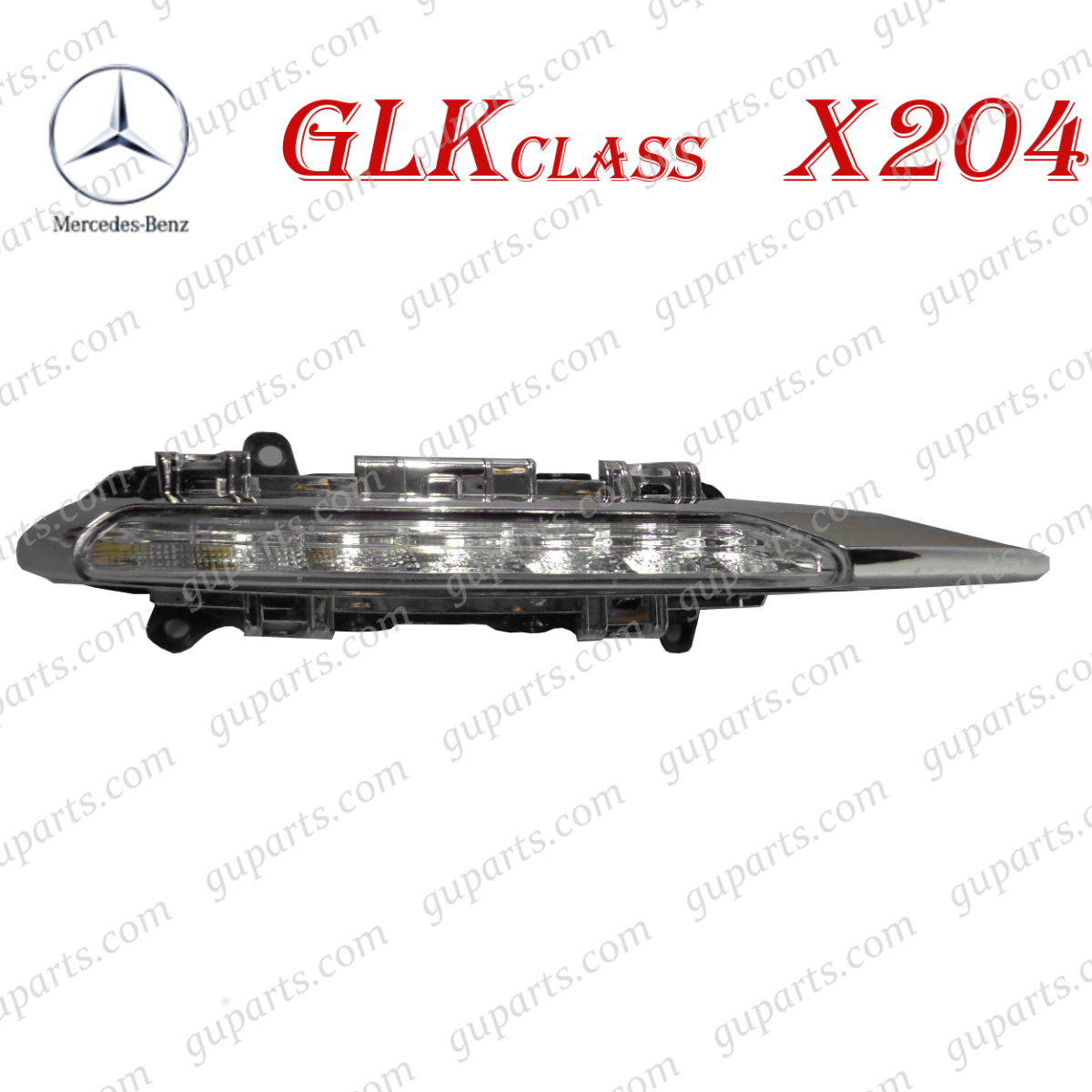 BENZ GLK X204 GLK350 204988 2012～2016 後期 右 フォグ ランプ LED デイ ライト クローム メッキ カバー A2218201856 A2218201056_画像1