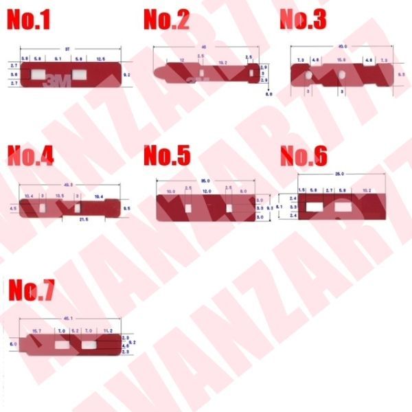 送料無料☆フィルムアンテナ4枚×10台分(両面テープ変更可能)★★L型汎用★地デジフルセグ★FLUT・mezzo・ドライブワールド・Eonon_画像2