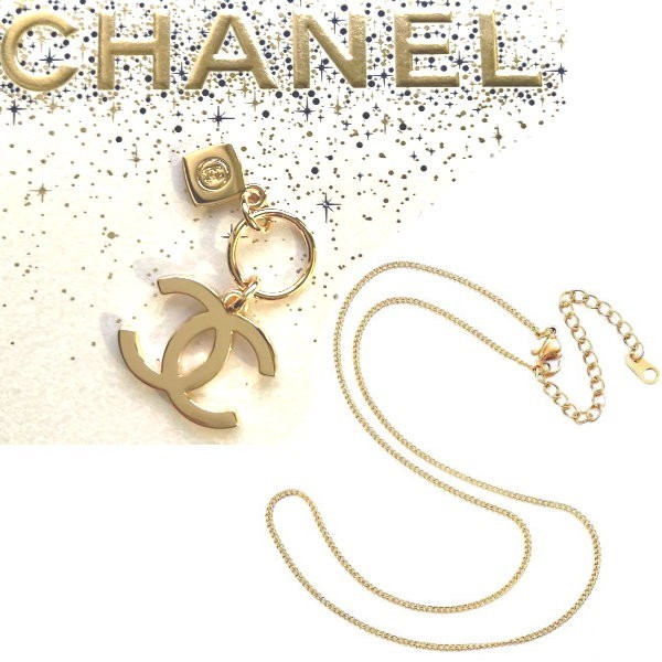 【CU】CHANEL シャネル CCマーク　チャームチェーン付き　cc-charm-ccネックレストップピアス非売品ノベルティコスメ 限定【新品/正規品】