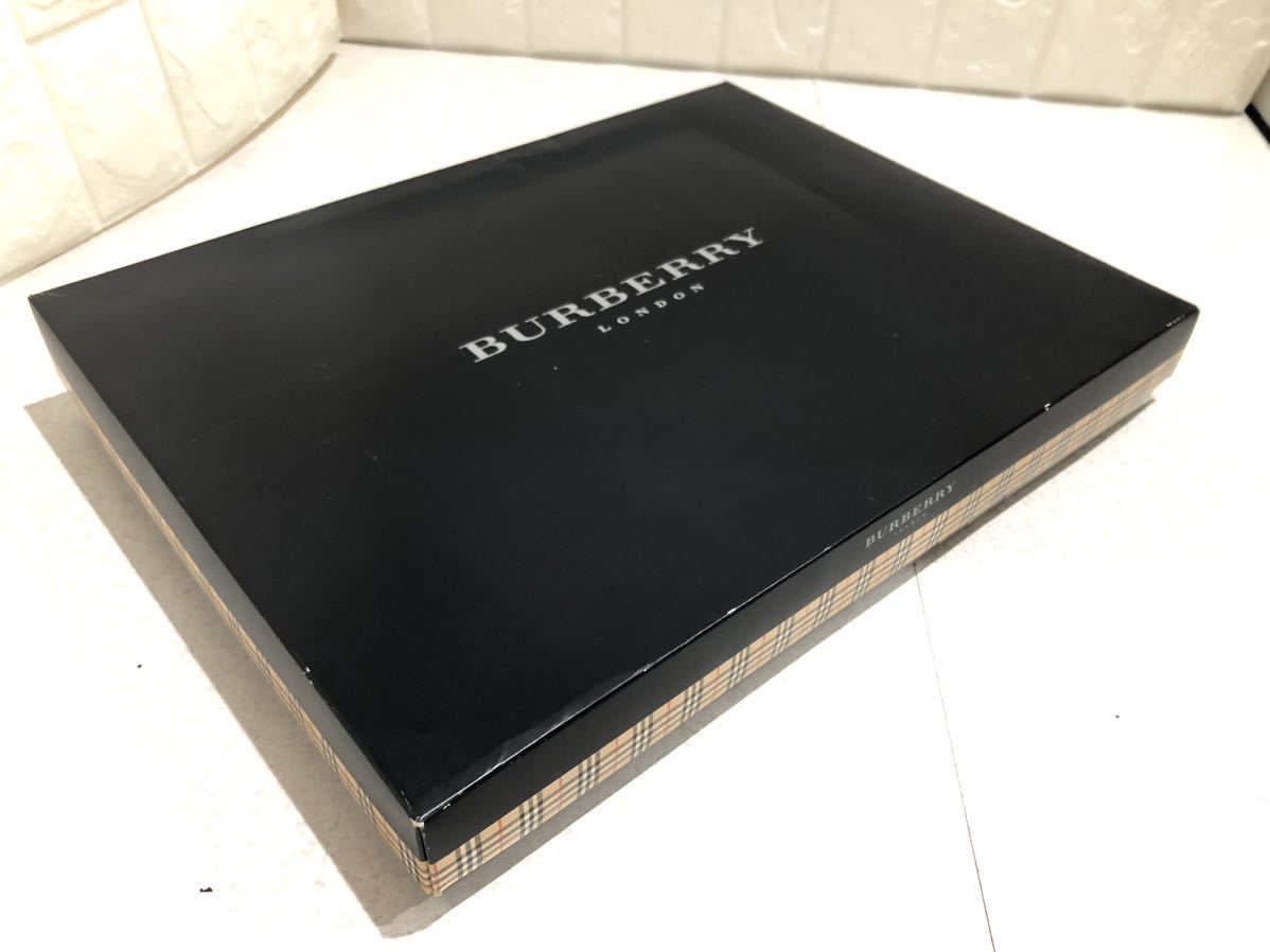 ♪ BURBERRY ハーフケット 140×90cm バーバリー 日本製 西川産業 綿 100% ライトブルー 未使用品 箱付き ※_画像6