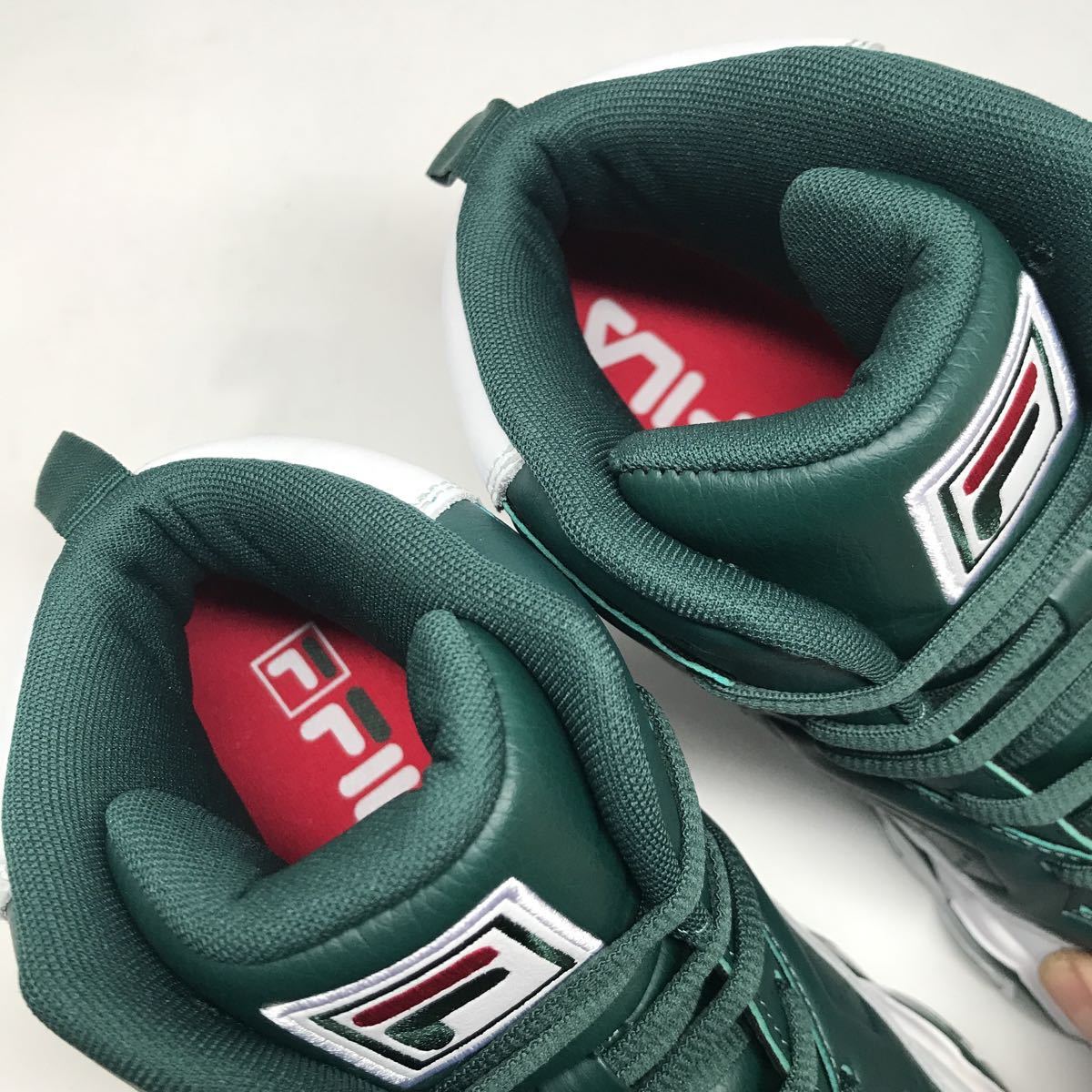 即決! FILA MASHBURN 28cm 白 緑 / フィラ スニーカー マッシュバーン シューズ ハイカット