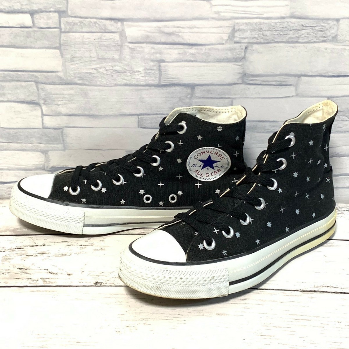 R4969bE CONVERSE コンバース ハイカットスニーカー ブラック×シルバー