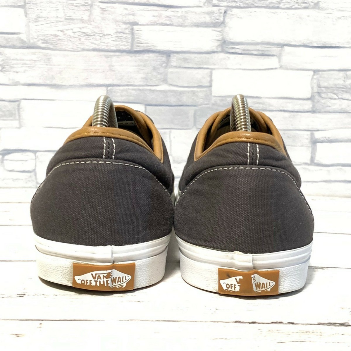 R4973bE VANS バンズ スニーカー ブラウン サイズ メンズ(US8.5) レディース(US10) 26.5cm メンズ ローカット ヴァンズ スケボー_画像6