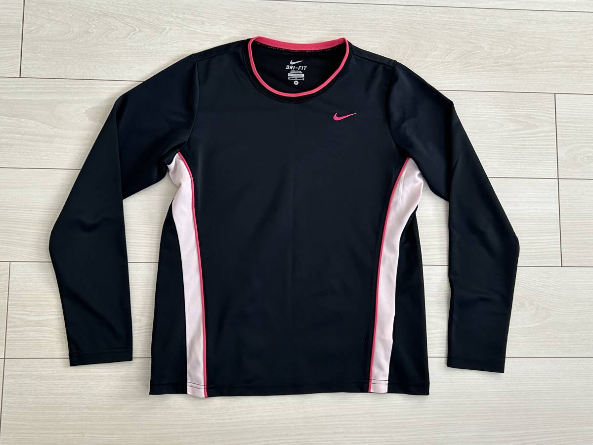 ★ナイキ Nike DRI-FIT レディース スポーツ ロンT 長袖Tシャツ Mサイズ★_画像1