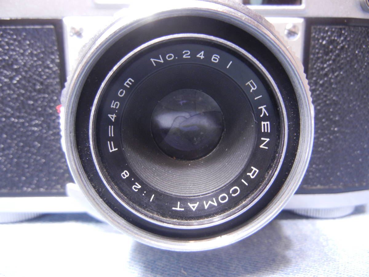 RICOH リコー Ricoh35 DeLuxe リコー35デラックス フィルムカメラ：レンズ RIKEN　RICOMAT 1:2.8 F=4.5cm 作動_画像3