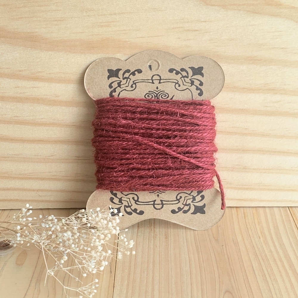  wrapping color flax cord hemp code 2 millimeter bordeaux 