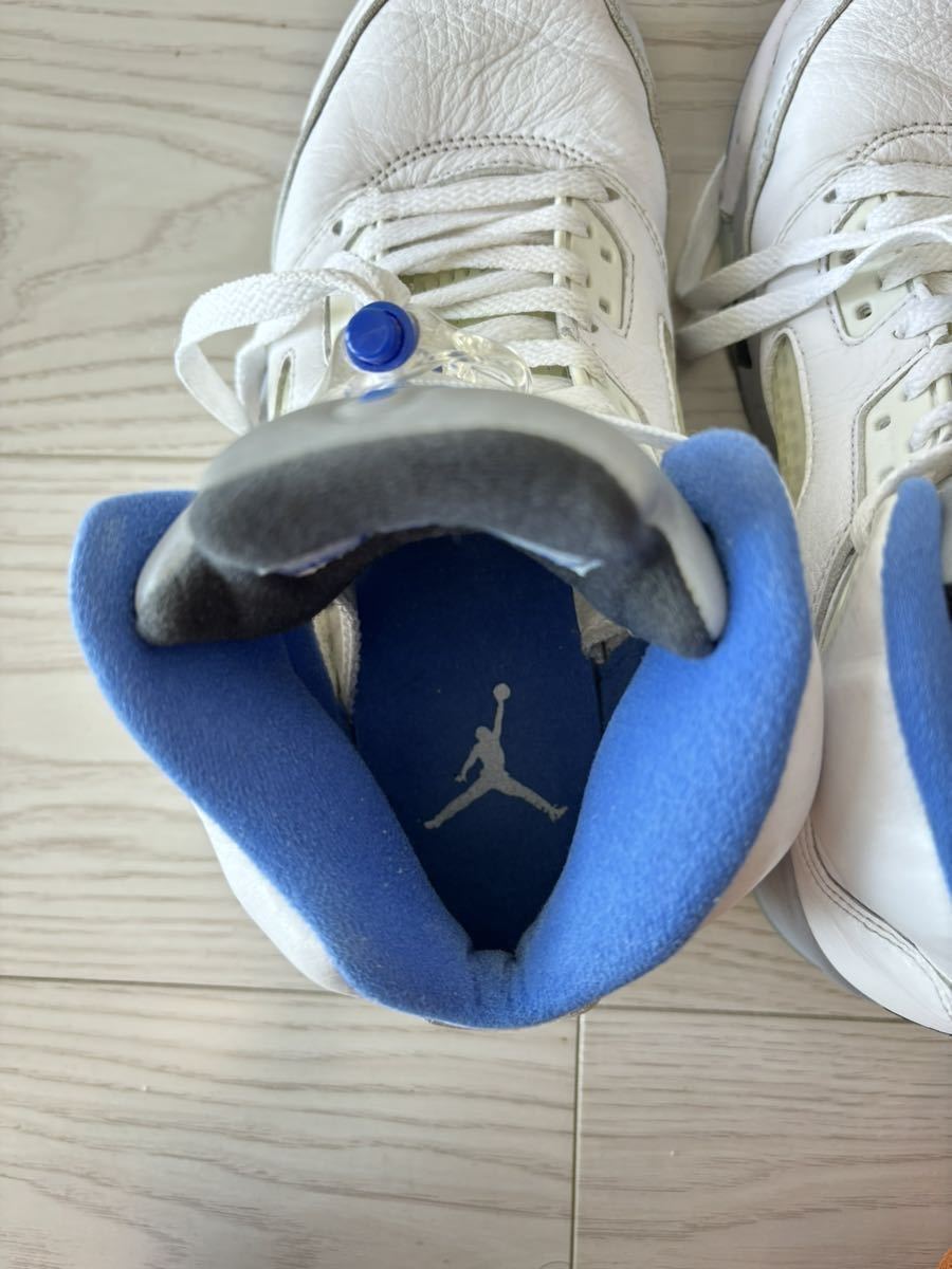 ナイキ エアジョーダン5 AIR JORDAN 5 RETRO WHITE/HYPER ROYAL-STEALTH NIKE 25.5 7 1/2_画像6