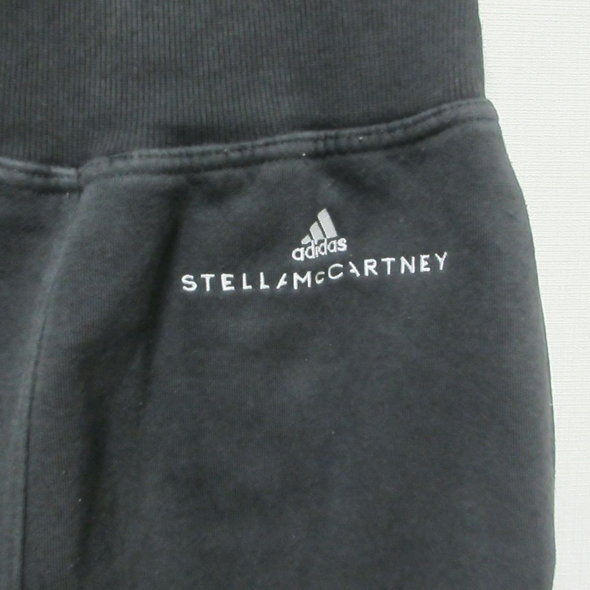 美品 adidas by Stella McCartney アディダスバイステラマッカートニー 裏起毛 裾ジップ スウェットパンツ XS ブラック 112_画像5