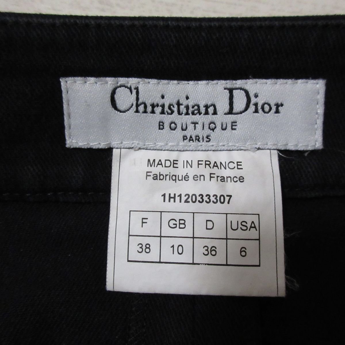  прекрасный товар 01AW ChristianDior Christian Dior Galliano период стрейч колено сверху длина Denim юбка F38 размер черный 