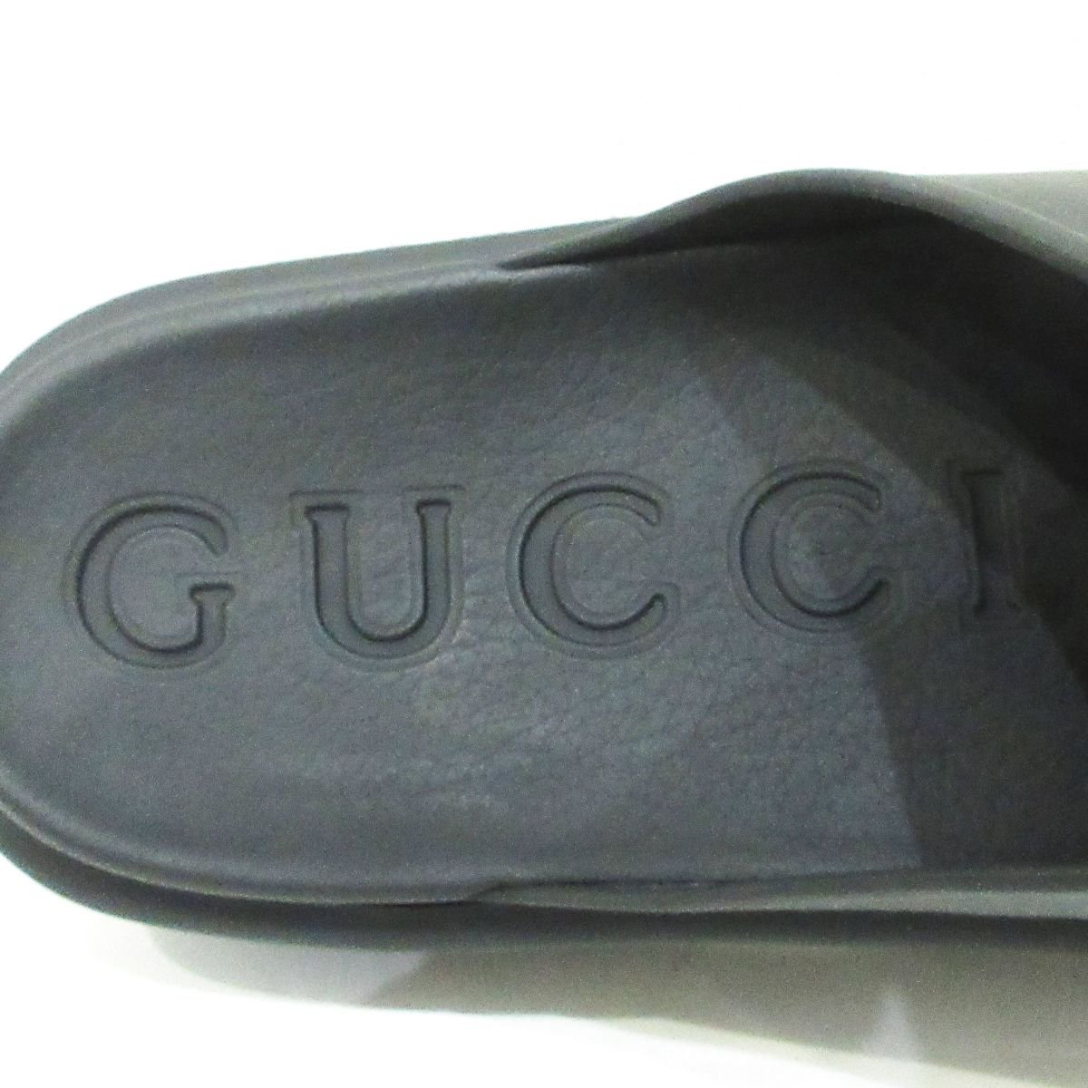 未使用 GUCCI グッチ 現行モデル インターロッキングG スライドサンダル ラバーサンダル 692380 サイズ7 約26cm ブラック_画像4