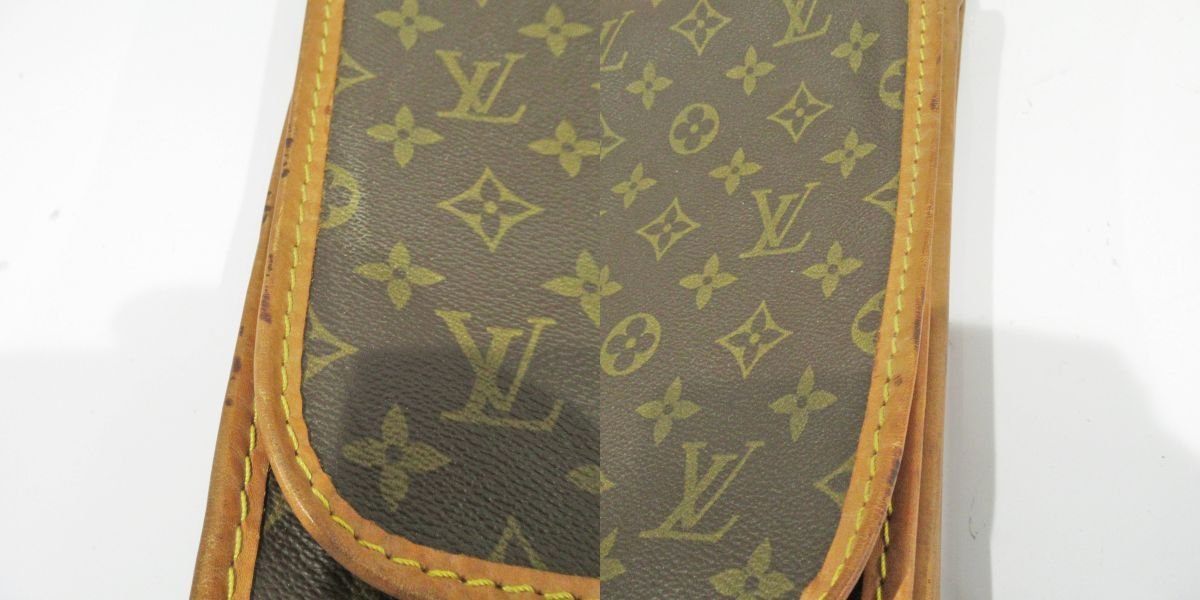 良品 LOUIS VUITTON ルイヴィトン モノグラム レザー サッククレベール ボストンバッグ ショルダーバッグ ブラウン_画像8