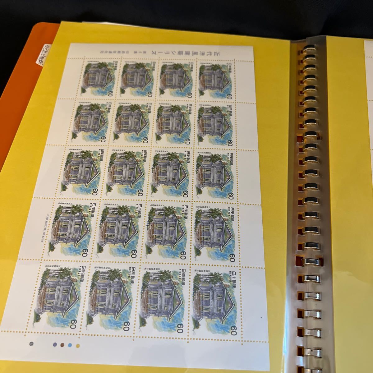 D16 古い記念切手　切手シートまとめて　額面38000円　歌シリーズ 近代洋風建築シリーズ　コレクション_画像5