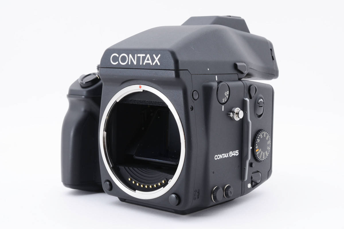 ★美品★コンタックス　645　中判　フィルムカメラ　CONTAX　ボディ　　MFB-1A 120 220 フィルムバック　AEファインダー
