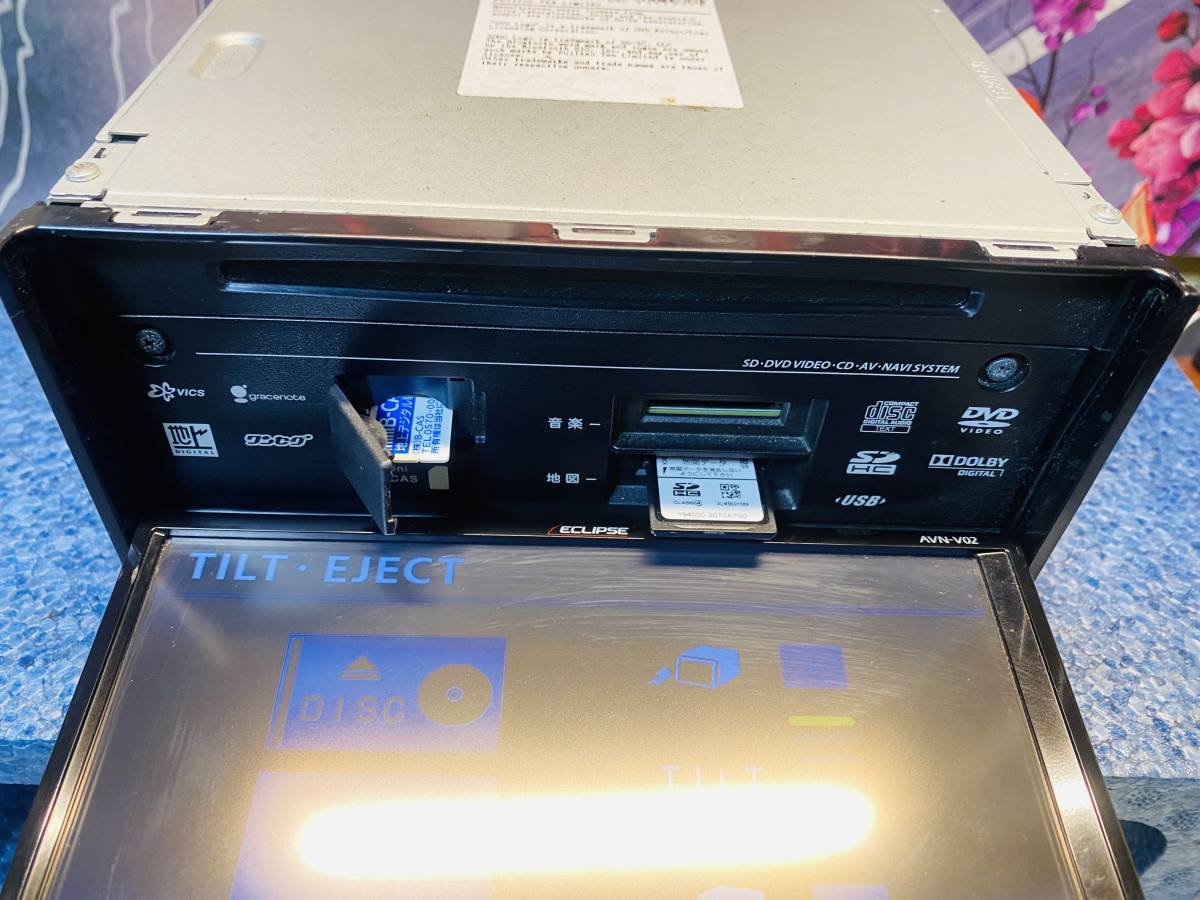 ECLIPSE イクリプス ナビ AVN-V02メモリーナビ DVD SD TV 地図データ??年 中古品ですフルセグ 匿名配送_画像2