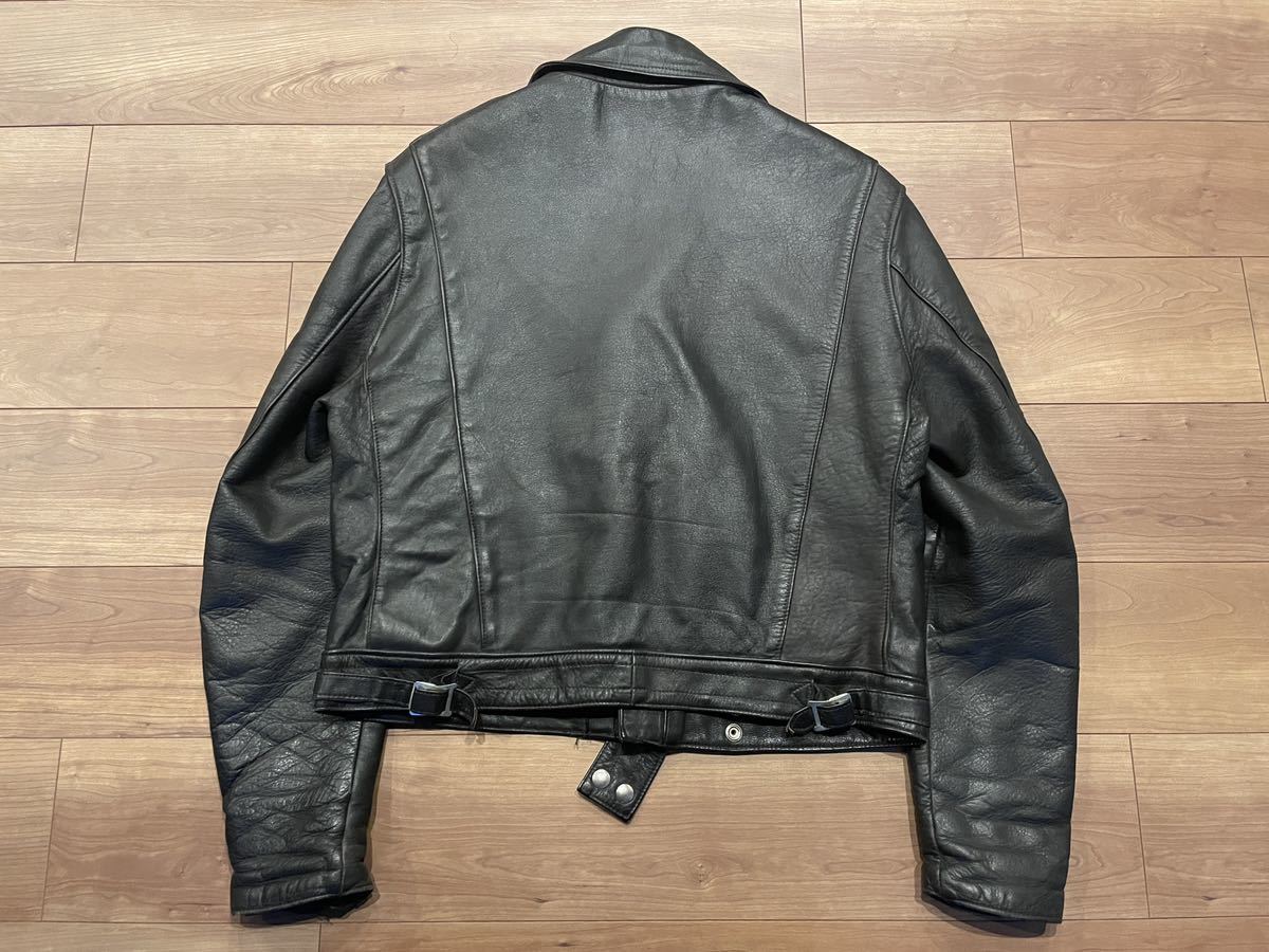 幻級 シープ 70s lewis leathers cyclone ビンテージ ライダース ルイスレザー サイクロン シープスキン ブラックの画像4