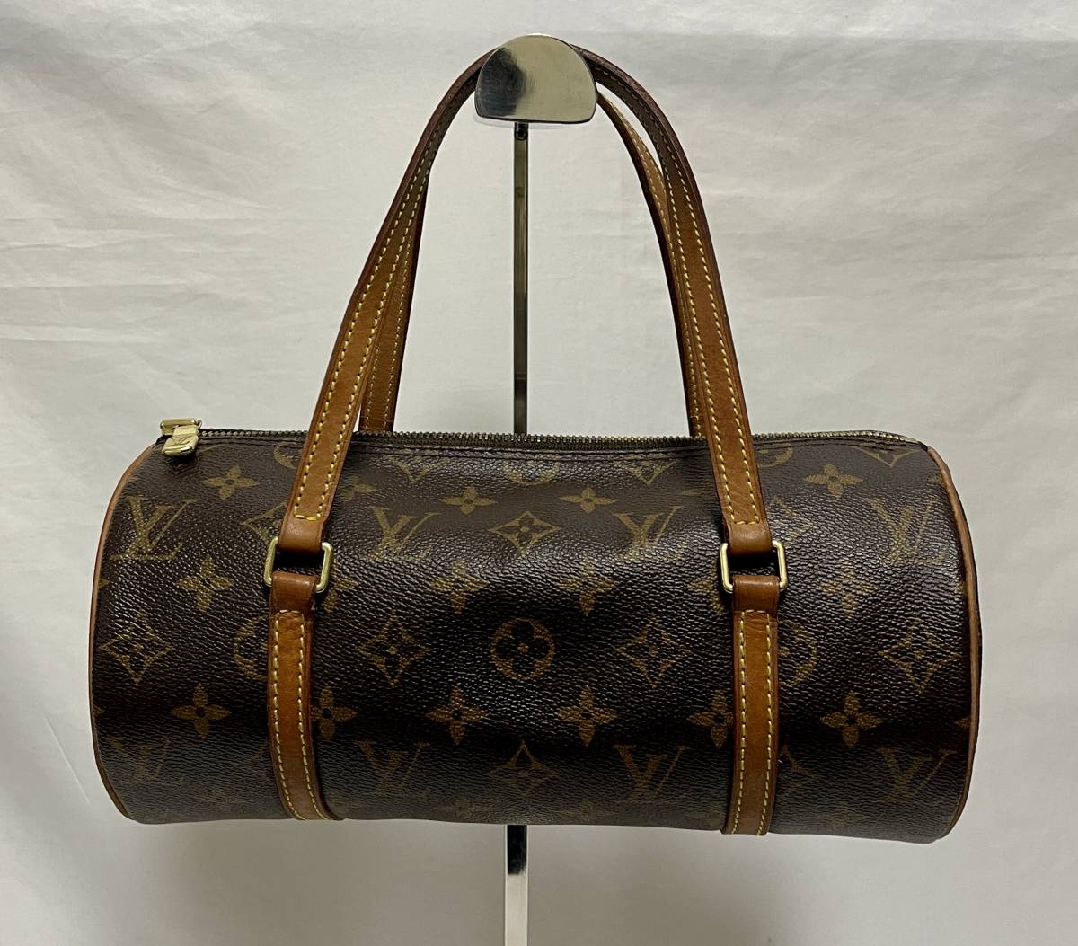 1円〜美品 ルイ・ヴィトン LOUIS VUITTON モノグラム パピヨン26 M51386 ブラウン PVC ハンドバッグ _画像2