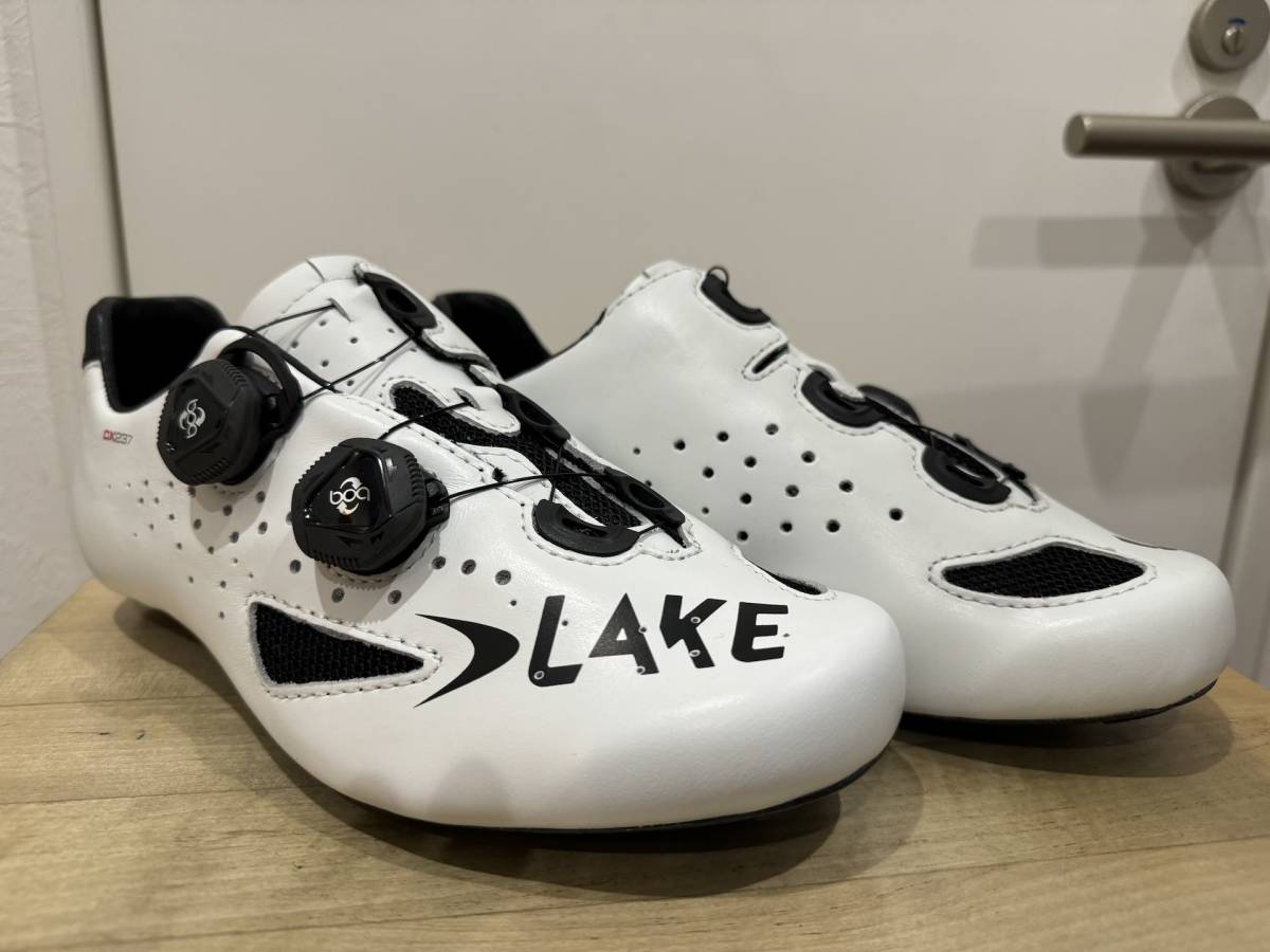 [未使用新品] LAKE CX237 サイクリングシューズ レイク ホワイト WIDE 40.0サイズ