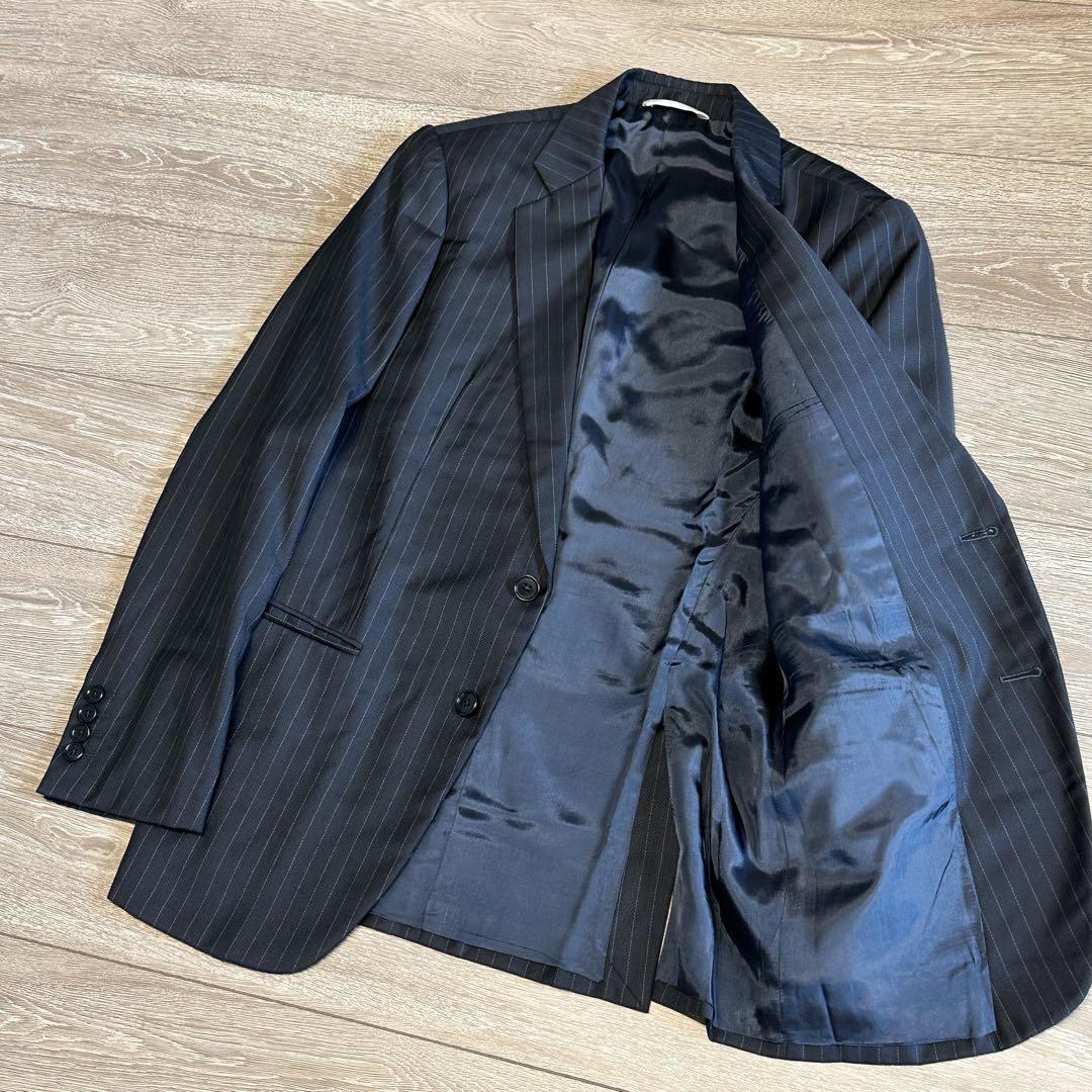 アルマーニコレツォーニ セットアップスーツ 織柄 ストライプ ブラック