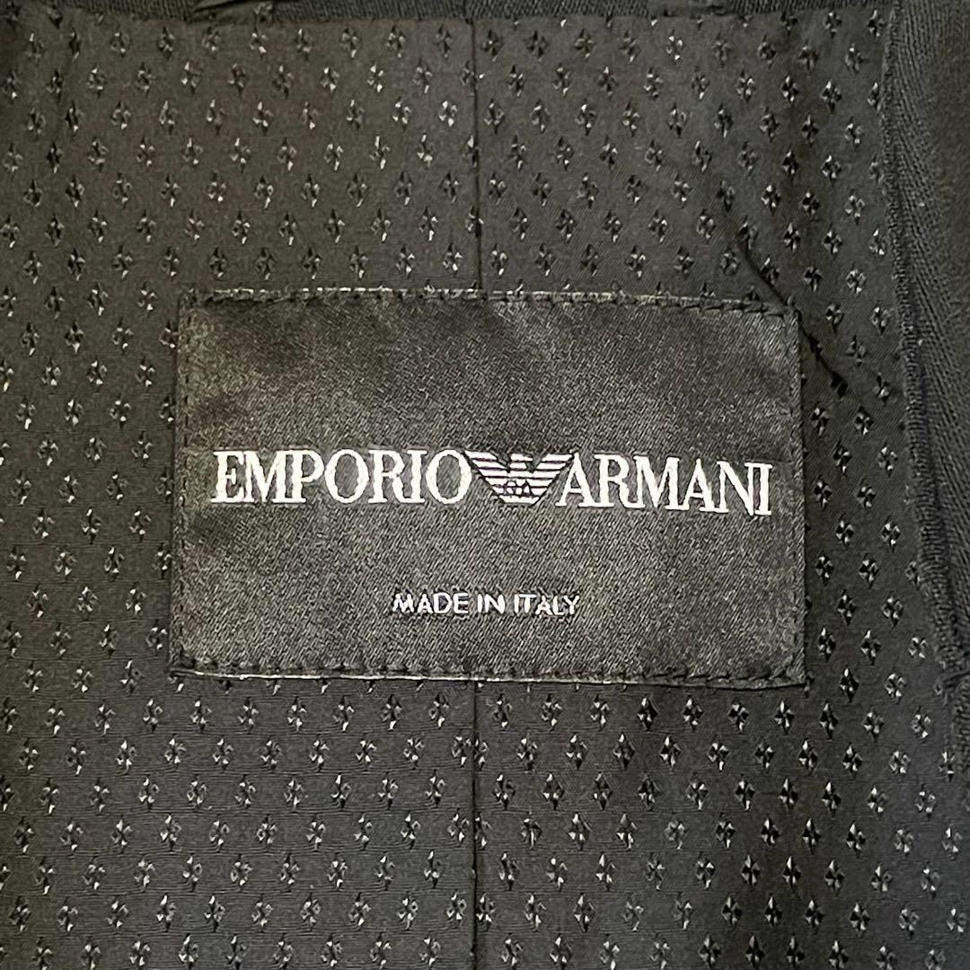 エンポリオアルマーニ　ノーカラー　スカートスーツ　セットアップ　ブラック　42_画像3