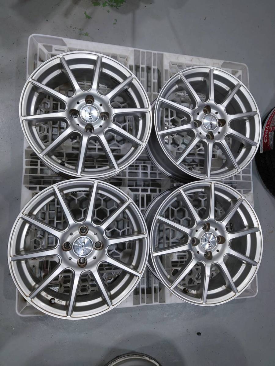 【青森発】MANARAY SPORT SMART 16x6J +43 PCD100 4H アルミホイール 【G0180】_画像1