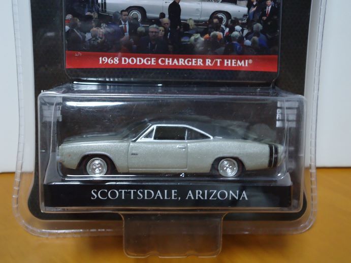 ★グリーンライト 1/64　Berrett-Jackson バレットジャクソン　1968 DODGE CHARGER R/T HEMI　　グレー/ブラック 　未開封★_画像2