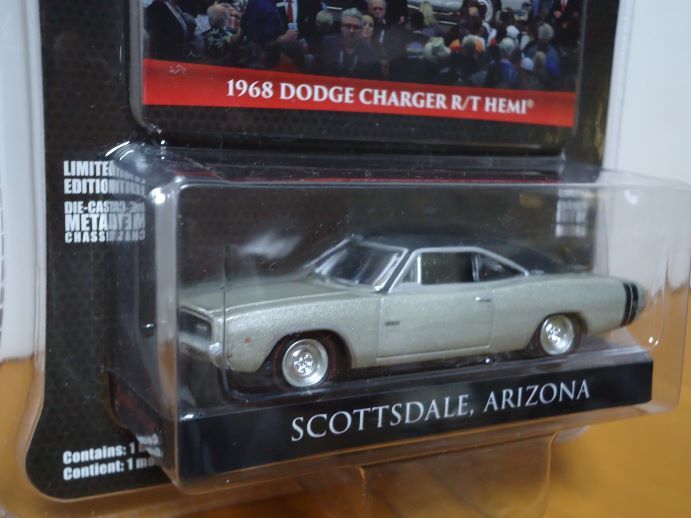 ★グリーンライト 1/64　Berrett-Jackson バレットジャクソン　1968 DODGE CHARGER R/T HEMI　　グレー/ブラック 　未開封★_画像3