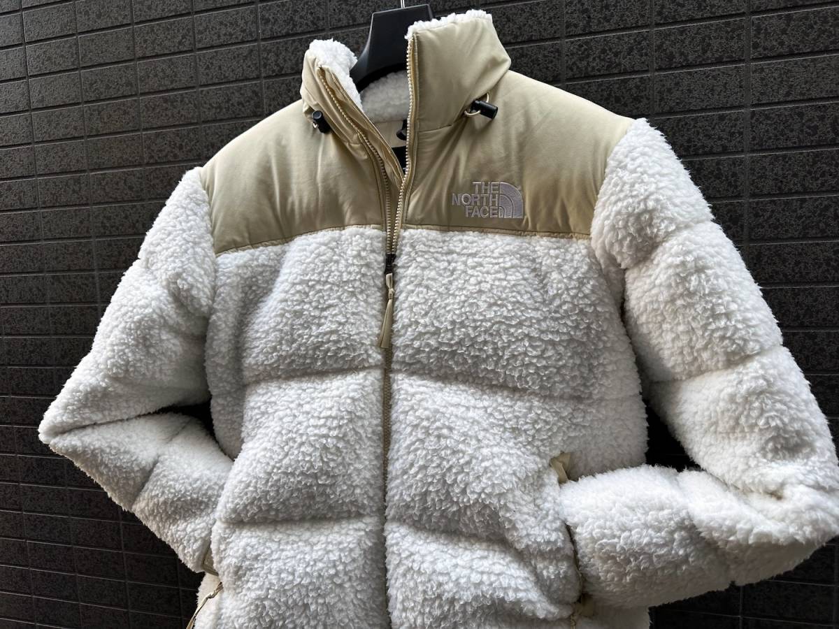 ◆モデル出品◆新品 Lサイズ ノースフェイス ボアパイル ヌプシ グースダウンジャケット 白 The North Face 96 Retro Sherpa Nuptse Jacket_画像7